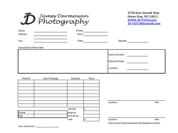 order form